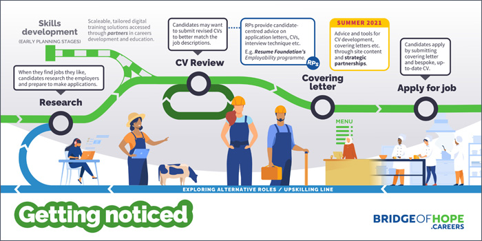 Sample page from an online infographic illustrating the 'candidate journey'